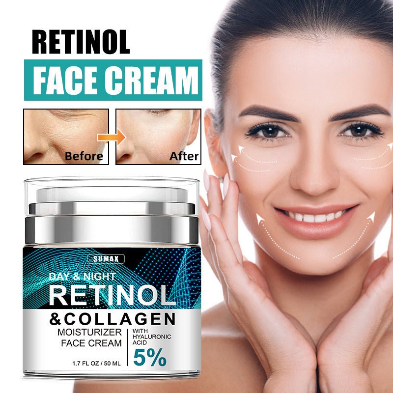 Advanced Retinol Collagen Cream For Face With 5 Hyaluronic Acid Anti - Aging Cream Anti Wrinkle Reduce Fine Lines Lifting And Firming Cream 24 - Hour Facial Care Suitable For All Skin Types - My Store