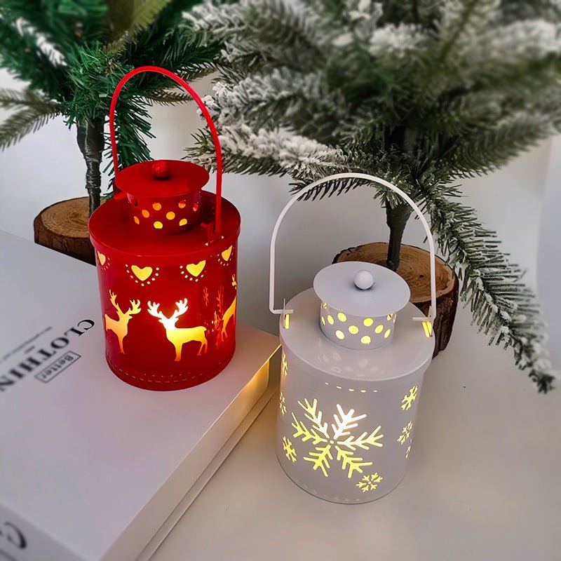 Christmas Candle Lights LED Small Lanterns Wind Lights Electronic Candles Nordic Style Creative Holiday Decoration Decorations - My Store