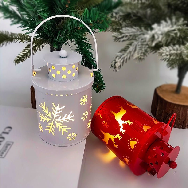 Christmas Candle Lights LED Small Lanterns Wind Lights Electronic Candles Nordic Style Creative Holiday Decoration Decorations - My Store