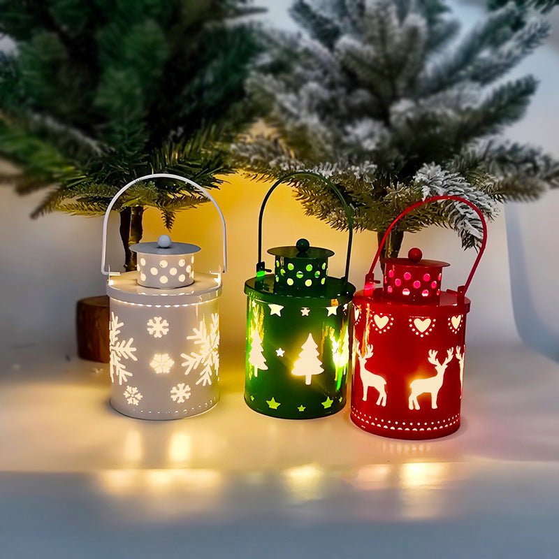 Christmas Candle Lights LED Small Lanterns Wind Lights Electronic Candles Nordic Style Creative Holiday Decoration Decorations - My Store