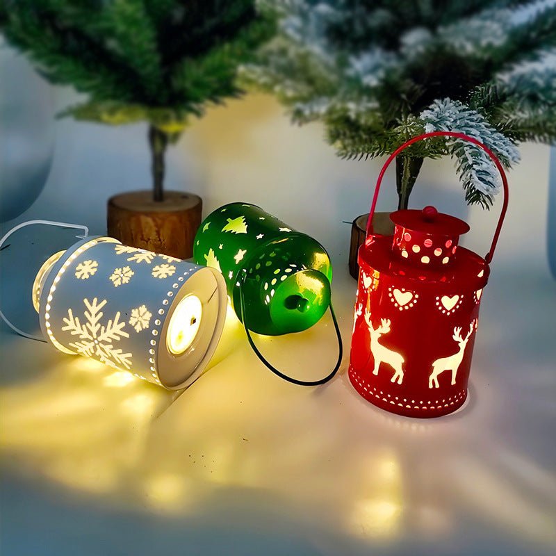 Christmas Candle Lights LED Small Lanterns Wind Lights Electronic Candles Nordic Style Creative Holiday Decoration Decorations - My Store