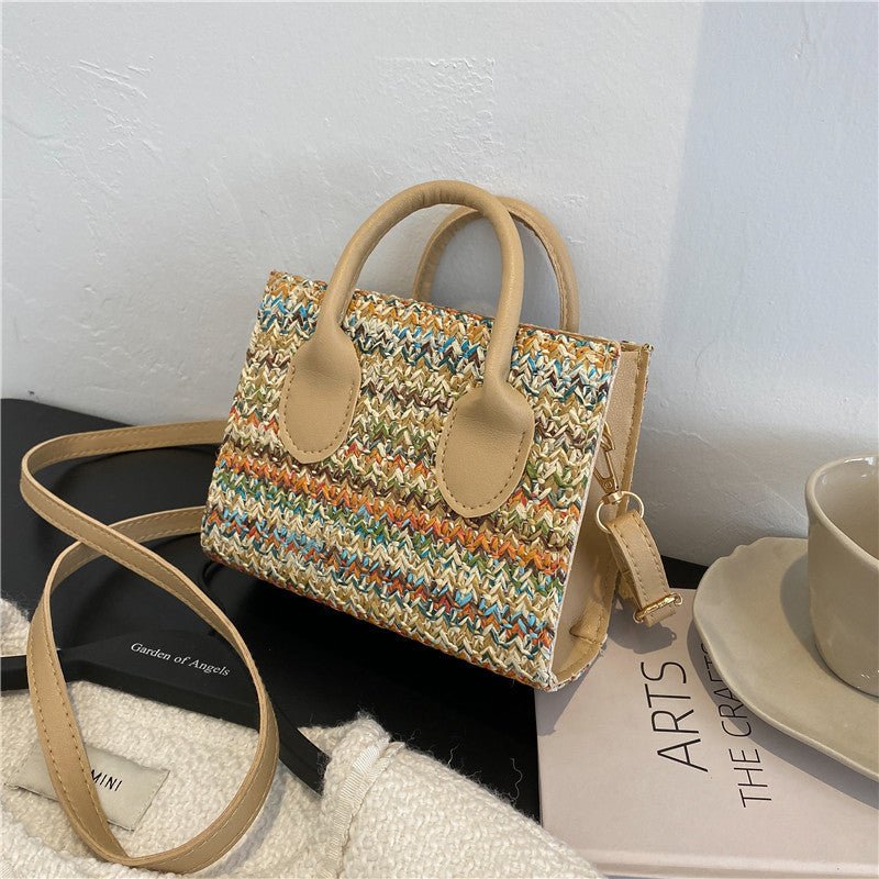 Colorful Woven Hand - held Casual Messenger Small Square Bag - My Store