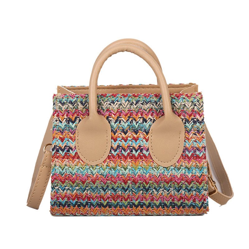 Colorful Woven Hand - held Casual Messenger Small Square Bag - My Store