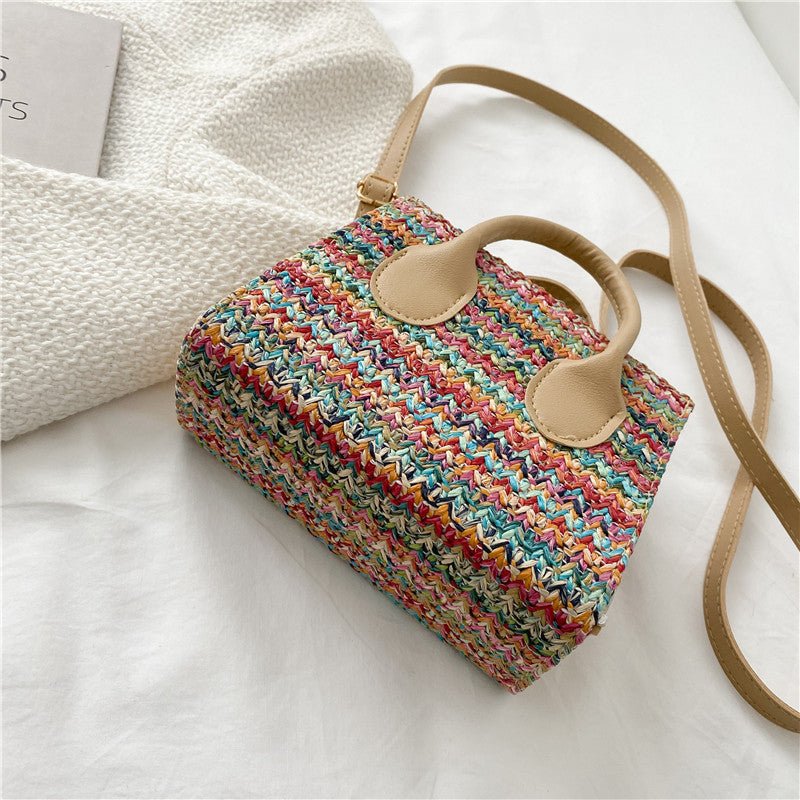 Colorful Woven Hand - held Casual Messenger Small Square Bag - My Store