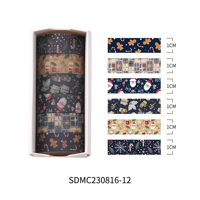 Creative Christmas Gift And Paper Adhesive Tape Journal Tape Christmas Decoration Material Cute Christmas Tape - My Store