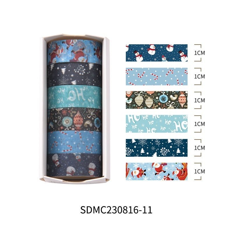 Creative Christmas Gift And Paper Adhesive Tape Journal Tape Christmas Decoration Material Cute Christmas Tape - My Store