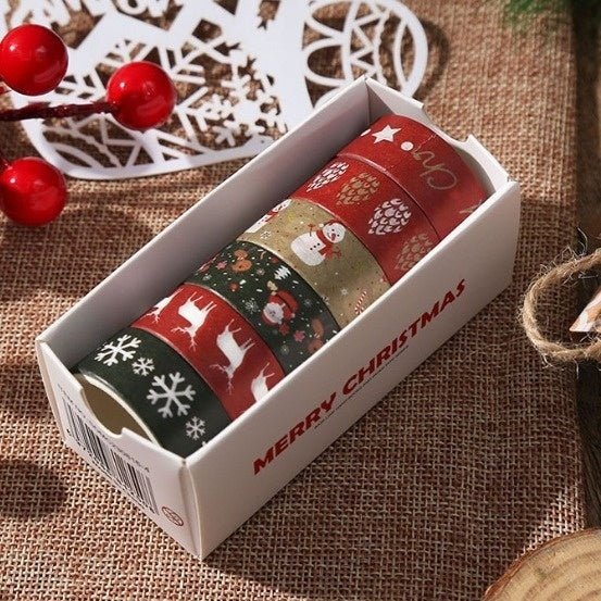 Creative Christmas Gift And Paper Adhesive Tape Journal Tape Christmas Decoration Material Cute Christmas Tape - My Store