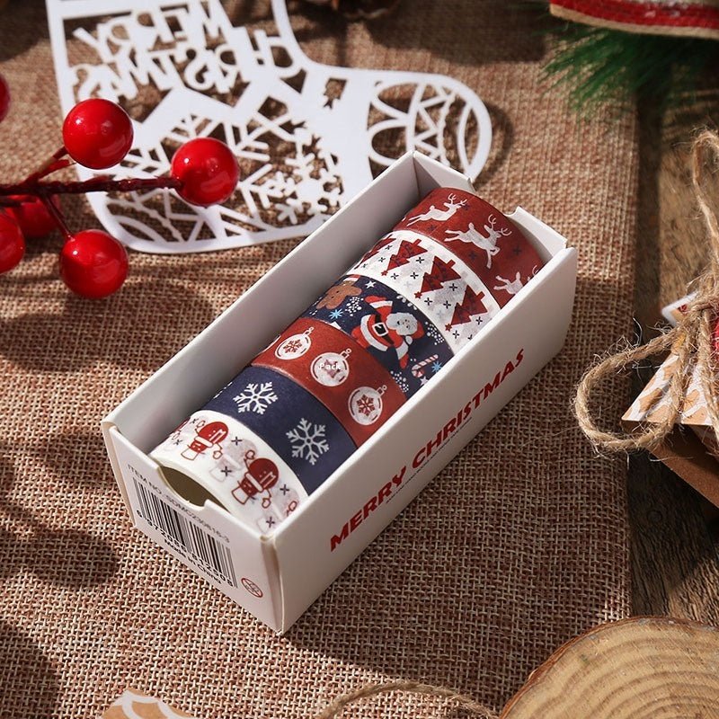 Creative Christmas Gift And Paper Adhesive Tape Journal Tape Christmas Decoration Material Cute Christmas Tape - My Store