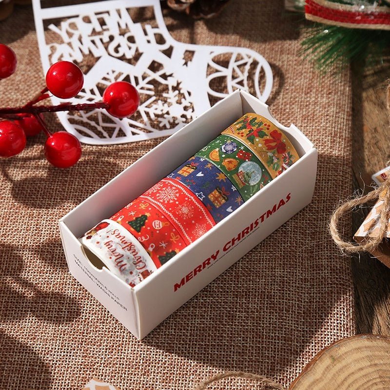 Creative Christmas Gift And Paper Adhesive Tape Journal Tape Christmas Decoration Material Cute Christmas Tape - My Store