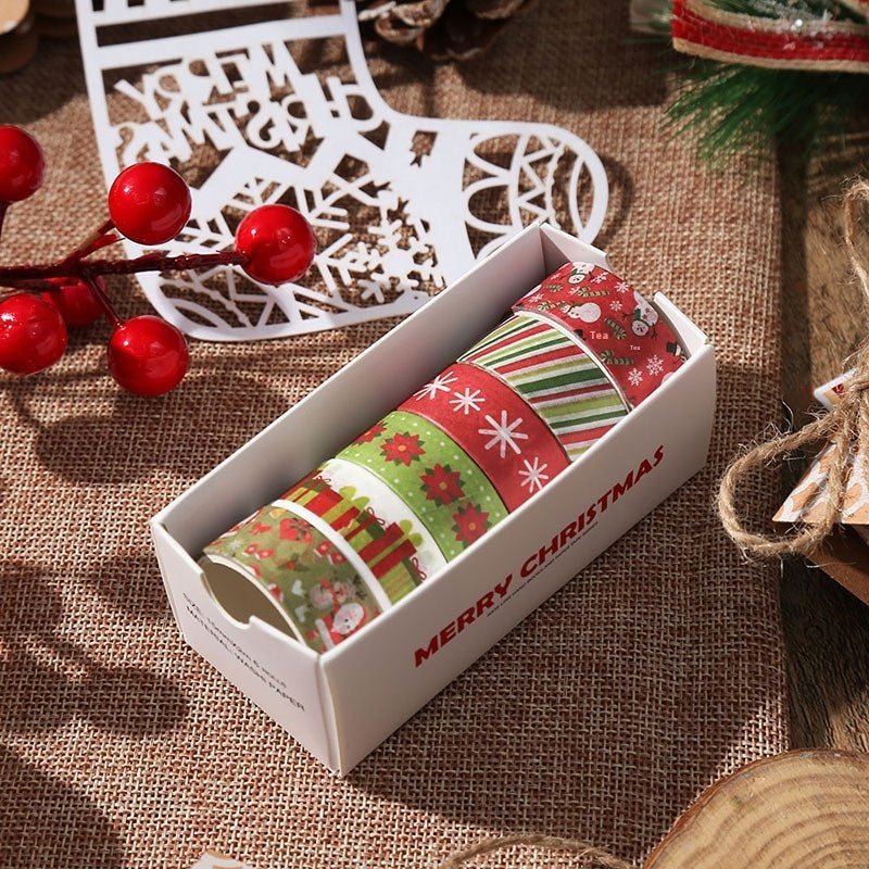 Creative Christmas Gift And Paper Adhesive Tape Journal Tape Christmas Decoration Material Cute Christmas Tape - My Store