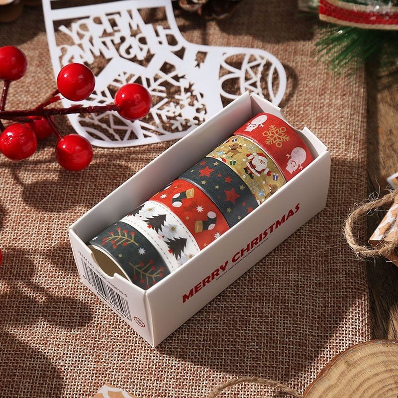 Creative Christmas Gift And Paper Adhesive Tape Journal Tape Christmas Decoration Material Cute Christmas Tape - My Store