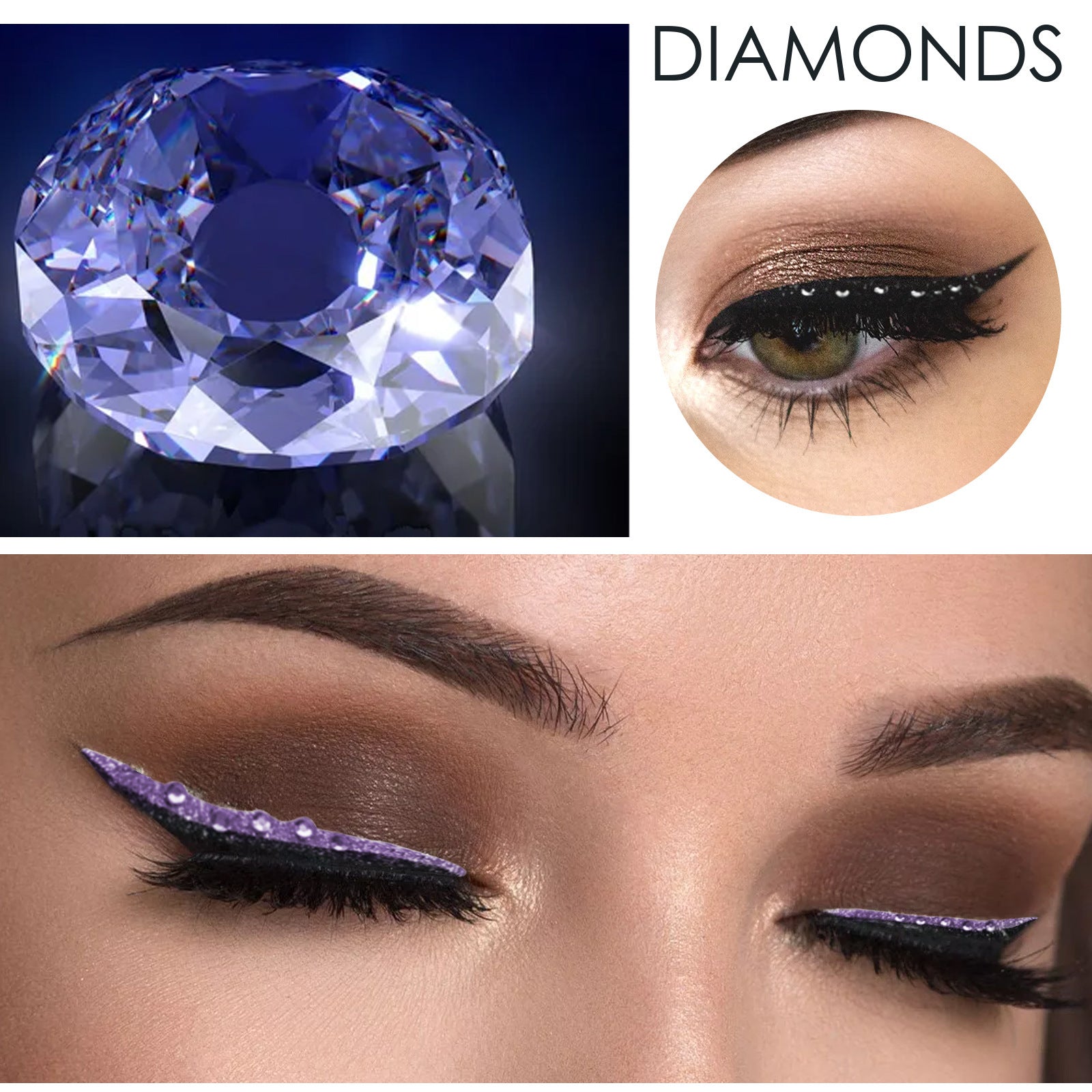 Creative Simple Waterproof Diamond Eyeliner Stickers - My Store