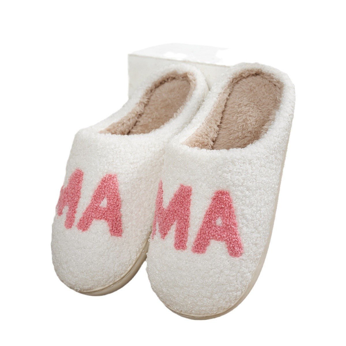 MAMA Christmas Gift Plush Cotton Slippers - My Store