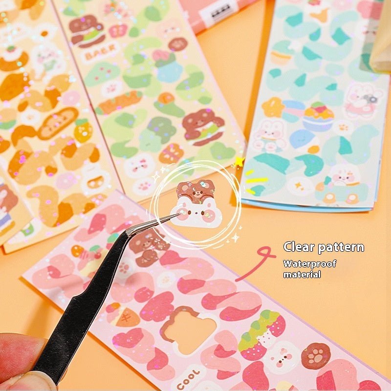 Stickers Cute Laser Journal Stickers PVC Waterproof Notebook Stickers DIY Stickers Suit - My Store